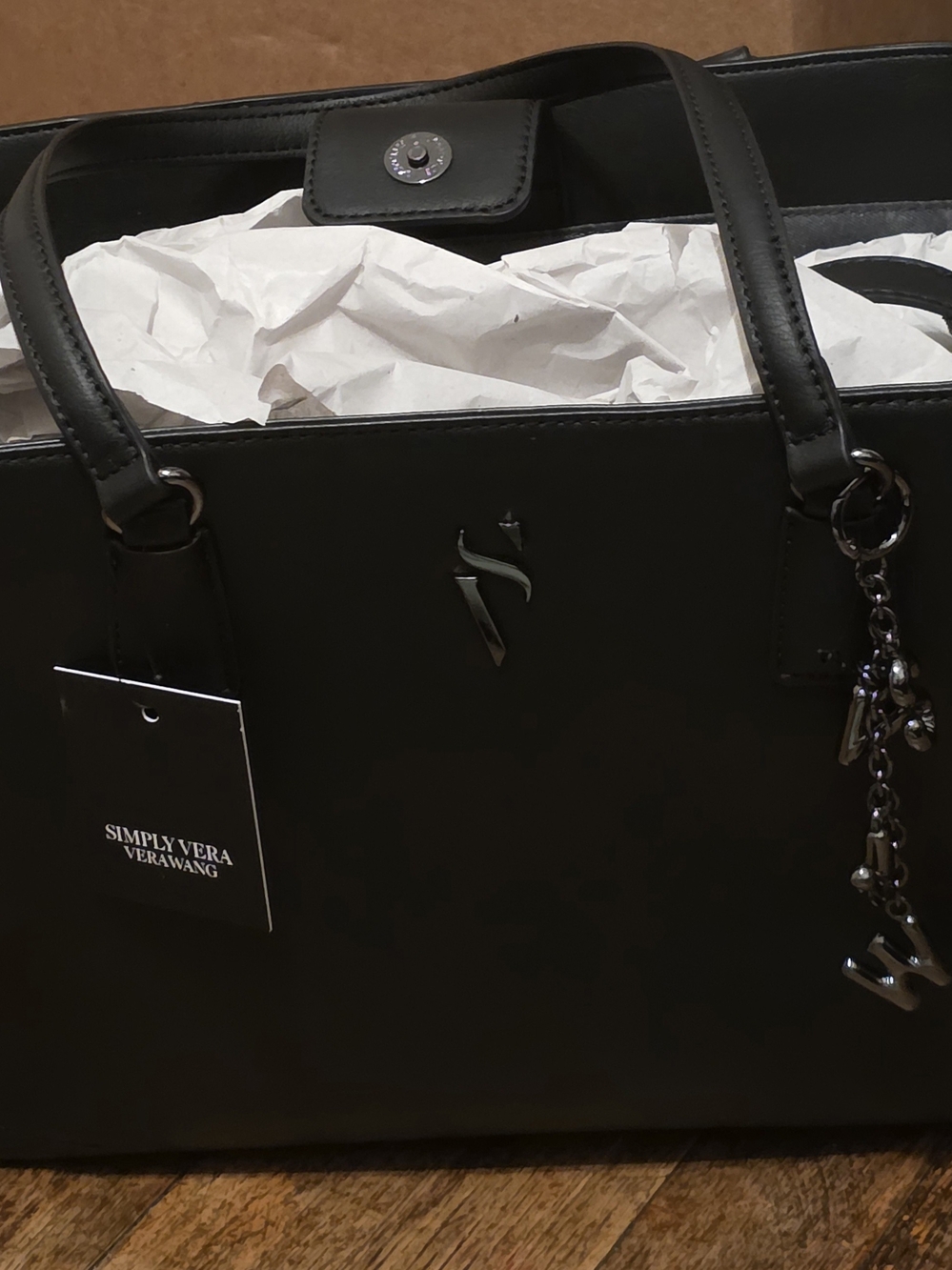 Simply Vera Vera Wang Black Tote Bag